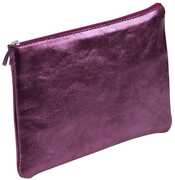 Cartoleria Astuccio trousse piatta Clairefontaine in pelle iridescente. Rosso ciliegia Clairefontaine