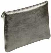 Cartoleria Astuccio trousse piatta Clairefontaine in pelle iridescente. Grigio grafite Clairefontaine