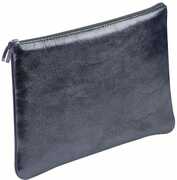 Cartoleria Astuccio trousse piatta Clairefontaine in pelle iridescente. Blu petrolio Clairefontaine