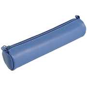 Cartoleria Astuccio mini Age Bag rotondo in pelle. Blu Clairefontaine