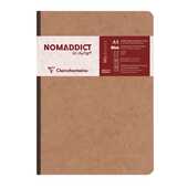 Cartoleria Quaderno Age Bag brossurato medium a righe con margine. Marrone Clairefontaine