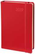 Cartoleria Agenda giornaliera 2019, 12 mesi, Daily 17 Prestige Quo Vadis Habana con elastico. Rosso Quo Vadis
