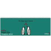 Cartoleria Calendario da tavolo 2018 TeNeues GreenLine 29,7 x 10,5. Paper Clip Penguin TeNeues