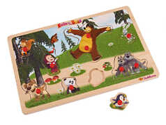 Giocattolo Puzzle in legno 11 pezzi Masha e Orso Eichhorn