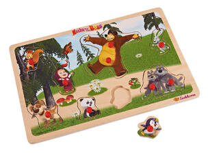 Giocattolo Puzzle in legno 11 pezzi Masha & Orso Eichhorn