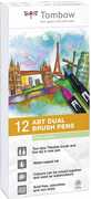 Cartoleria Pennarelli acquarellabili Dual Brush Tombow. Confezione 10+2 colori pastello Tombow