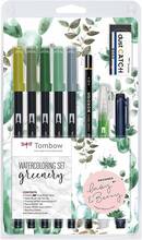 Cartoleria Pennarelli Tombow Dual Brush soggetti piante. Set Greenery 10 pezzi Tombow