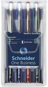 Cartoleria Penna roller Schneider One Business 06. Astuccio 4 colori Schneider
