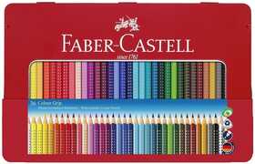 Cartoleria Astuccio in metallo con 36 matite colorate Colour Grip Faber-Castell