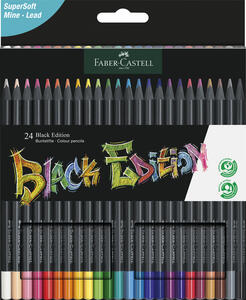 Cartoleria Matite colorate Faber-Castell Black Edition. Astuccio da 24 matite Faber-Castell