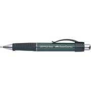 Cartoleria Penna a sfera Faber Castell Grip Plus Metallic blu con pulsante Faber-Castell