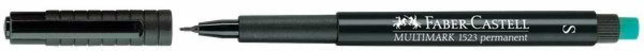 Cartoleria Marcatore permanente Faber Castell Multimark nero punta fine 0,6 mm Faber-Castell