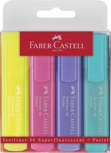 Cartoleria Evidenziatori Faber-Castell Textliner Pastel. Busta 4 colori pastello Faber-Castell