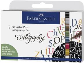 Cartoleria Pitt Artist Pen Calligraphy Faber-Castell. Bustina 6 penne - 99, 01, 75, 27, 68, 74, 47, 73 Faber-Castell