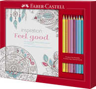 Cartoleria Set Feel Good con 8 matite colorate Colour Grip + 1 libro da colorare Faber-Castell