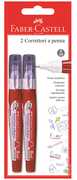 Cartoleria Blister 2 penne correttore Faber-Castell con punta in metallo Faber-Castell