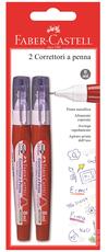 Cartoleria Correttori a penna Faber-Castell con punta metal e fusto in gomma 8ml. Confezione 2 pezzi Faber-Castell