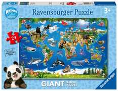 Giocattolo Ravensburger 5555. Puzzle Gigante Da Pavimento 24 Pz. Animal Club Ravensburger