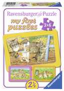 Giocattolo Dolci animali da compagnia Puzzle 3x6 pezzi Ravensburger (06572) Ravensburger