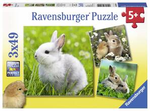 Giocattolo Teneri Coniglieti Puzzle 3x49 pezzi Ravensburger (08041) Ravensburger