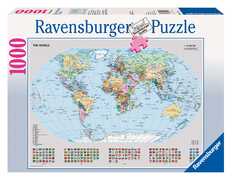 Giocattolo Mappamondo politico Puzzle 1000 pezzi Ravensburger (15652) Ravensburger