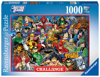 Giocattolo Ravensburger Puzzle 1000 pz Fantasy. DC Comics Challenge Ravensburger