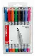 Cartoleria Pennarello STABILO OHPen Universal punta media 1 mm. Inchiostro permanente. Astuccio 8 colori assortiti Stabilo