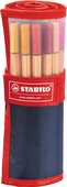 Cartoleria Fineliner - STABILO point 88 - Rollerset con 25 colori assortiti STABILO