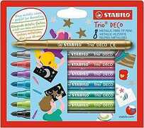 Cartoleria Pennarelli metallizzato STABILO Trio DECO punta XL. Pack 8 colori Stabilo