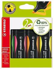 Cartoleria Evidenziatore STABILO GREEN BOSS. Confezione 4 colori Stabilo