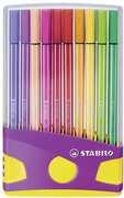 Cartoleria Pennarelli Fineliner STABILO point 88 Mini. ColorParade lilla con 20 colori assortiti Stabilo