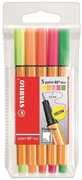 Cartoleria Pennarelli Fineliner STABILO point 88 Mini. Confezione 5 colori neon assortiti Stabilo