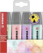 Cartoleria Evidenziatore STABILO BOSS Original Pastel. Astuccio 4 evidenziatori Stabilo