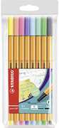 Cartoleria Pennarelli Fineliner Stabilo Point 88 Pastel. Confezione 8 colori assortiti Stabilo