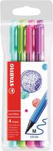 Cartoleria Penna STABILP pointMax con punta in nylon. Confezione 4 colori Stabilo