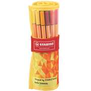 Cartoleria Pennarelli Fineliner Stabilo Point 88. Fan Edition Rollerset con 25 colori assortiti Stabilo