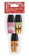 Cartoleria Evidenziatore STABILO BOSS MINI Sweet Friends. Astuccio 3 colori - Rosa, Giallo, Arancione Stabilo