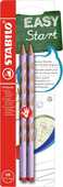 Cartoleria Matita Ergonomica triangolare - STABILO EASYgraph per Destrimani in Lilla Pastel - Pack da 2 - Gradazione HB STABILO