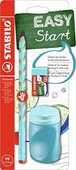 Cartoleria School Set - STABILO EASYgraph in Blu per Destrimani - con Gomma + Temperino STABILO
