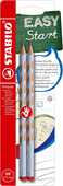 Cartoleria Matita Ergonomica triangolare - STABILO EASYgraph per Destrimani in Azzurro Ghiaccio - Pack da 2 - Gradazione HB STABILO