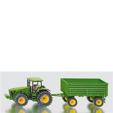 Giocattolo Die Cast trattore John Deere + rimorchio Siku