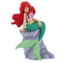 Giocattolo Disney La Sirenetta figures. Ariel seduta su roccia Bullyland