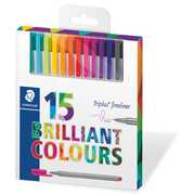 Cartoleria Pennarelli fineliner Staedtler triplus fineliner con punta in metallo. Scatola 15 colori assortiti Staedtler