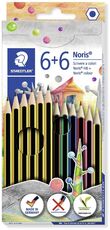 Cartoleria Set Staedtler Noris. Con 6 matite in grafite e 6 pastelli Staedtler