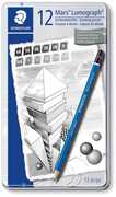 Cartoleria Matita Staedtler Mars Lumograph. Astuccio in metallo 12 matite in gradazioni medie Staedtler