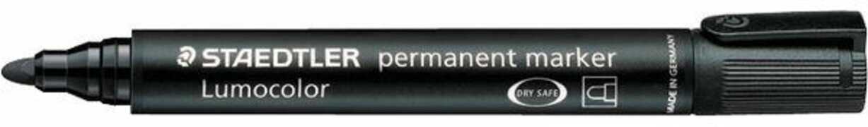 Cartoleria Marcatore Staedtler Lumocolor Permanent nero punta tonda 2 mm Staedtler