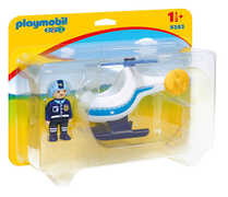 Giocattolo Playmobil 9383 1-2-3 Elicottero Della Polizia Playmobil
