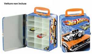 Giocattolo Hot Wheels. Valigia Per Collezione Macchinine In Metallo Per 18 Auto Hot Wheels