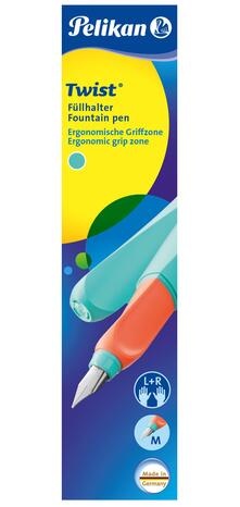 Penna Stilografica Pelikan Primapenna blu e arancio