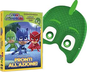 Film Pj Masks. Super Pigiamini. Pronti all'azione! Geco edition. Con maschera (DVD) Christian De Vita Wilson Dos Santos